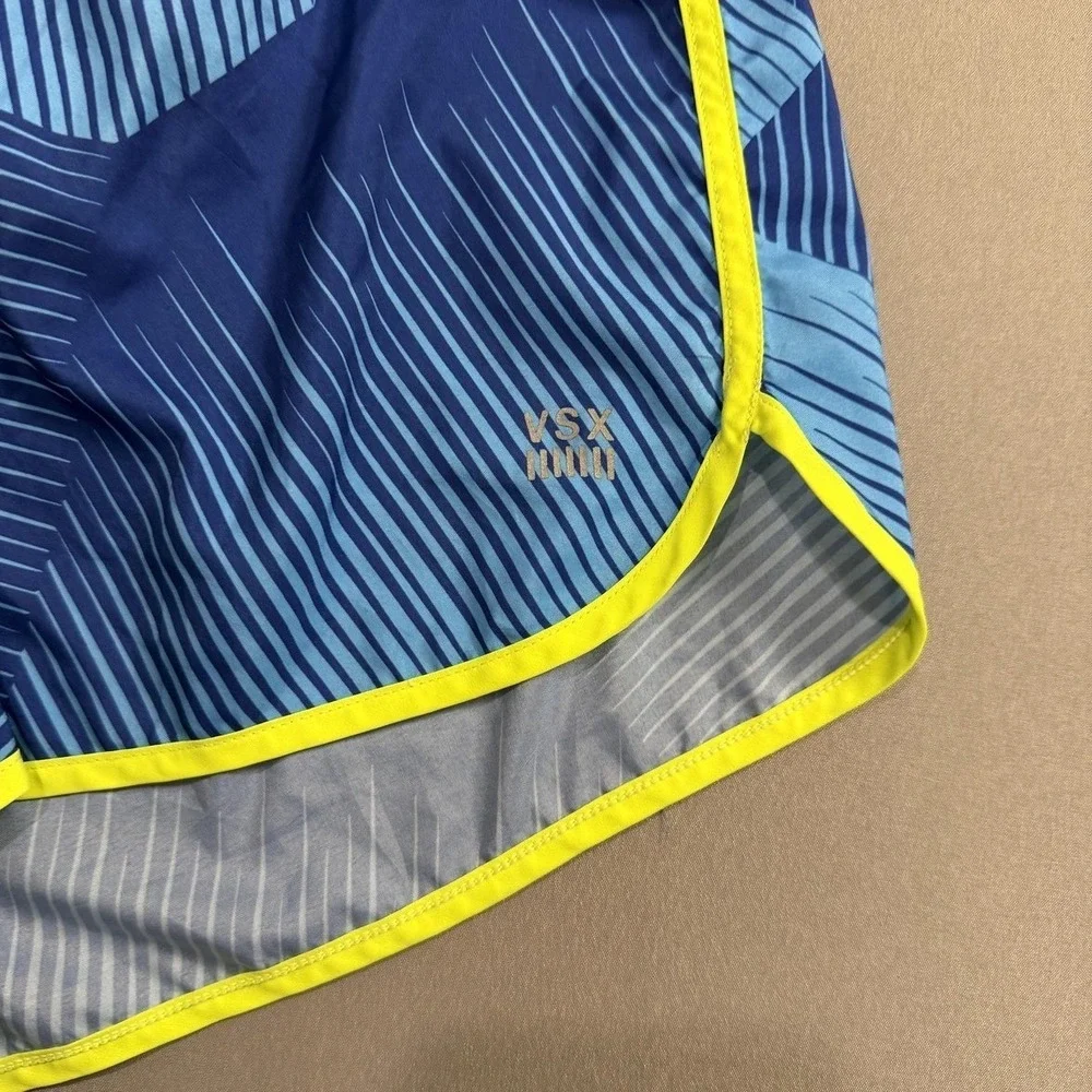 Victoria's Secret VSX Sport Shorts Womens Large Blue Neon Running‎ Athletic